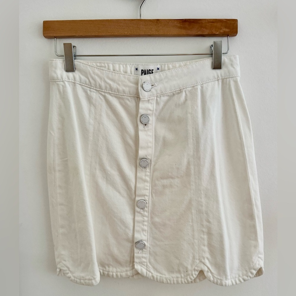 Paige denim white mini skirt, size 27